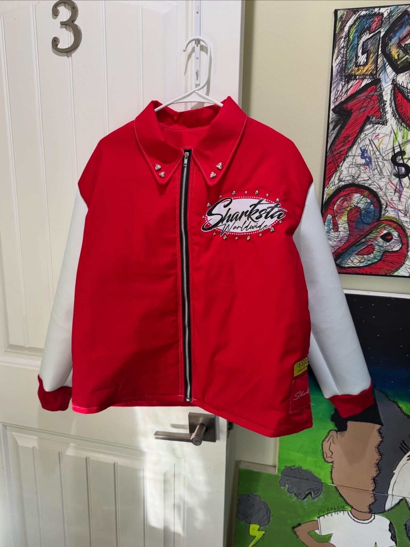 *HANDMADE* Redline varsity jacket